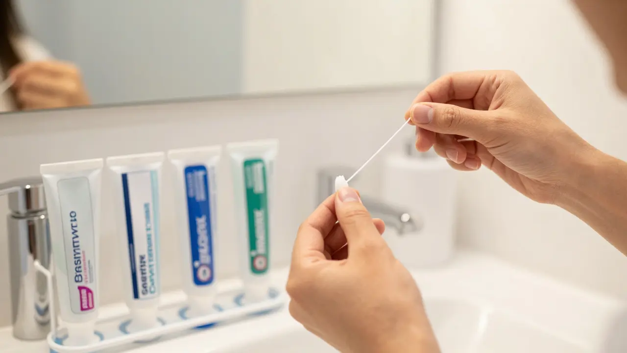 Čištění zubů nití a střídání různých typů zubních past.