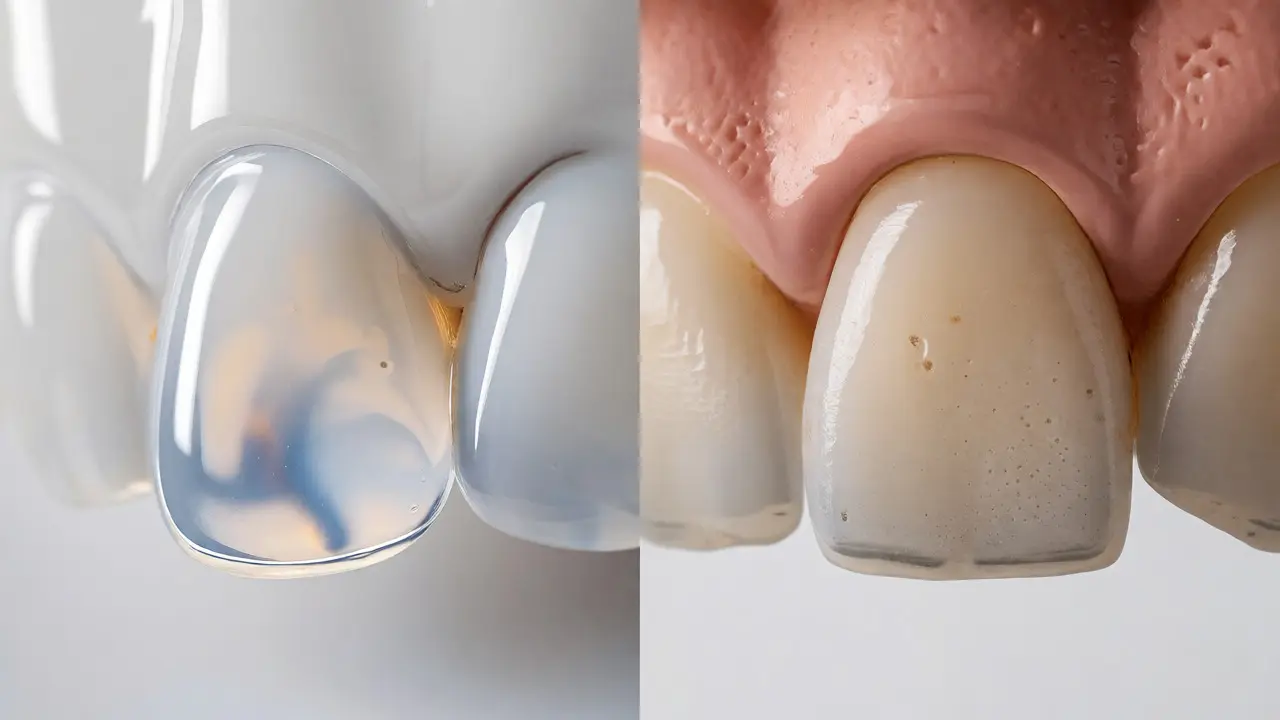Porovnání odolnosti porcelánových a kompozitních zubních faset